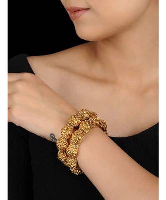 Gold Plated Temple Work Bangles 1