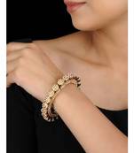 White Gold Tone Pearl Bracelet