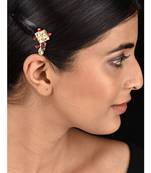 Red Gold Tone Kundan Inspired Hair Pin