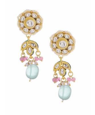 Pink Gold Tone Kundan With Precious Stone Choker Set 3