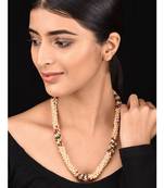 Multicoloured Gold Tone Multistrand Necklace