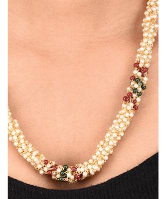 Multicoloured Gold Tone Multistrand Necklace 2