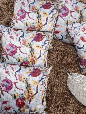 Houzzcode Printed Cushion Cover 12"x12" (Set of 5) 1