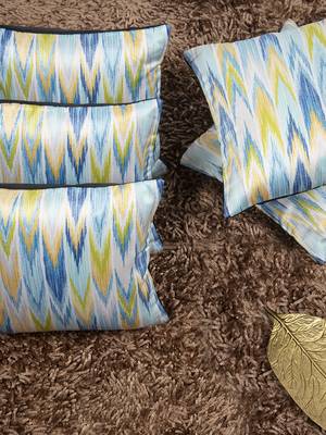 Houzzcode Multi Chevron Cushion Cover 12"x12" (Set of 5) 1