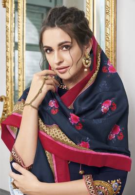 Black embroidered silk salwar 3
