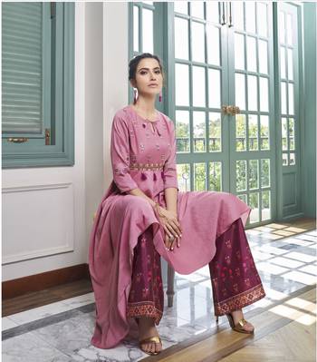 Pink embroidered silk salwar 4
