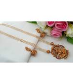 Lovely Pearl Cluster Long Necklace With Krishna Pendant With Matching Jhumkas