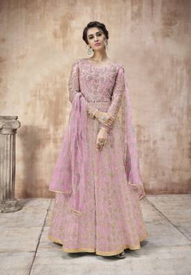 Pink embroidered santoon salwar 1
