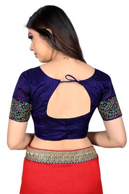 green embroidered cotton blouse fabric 2