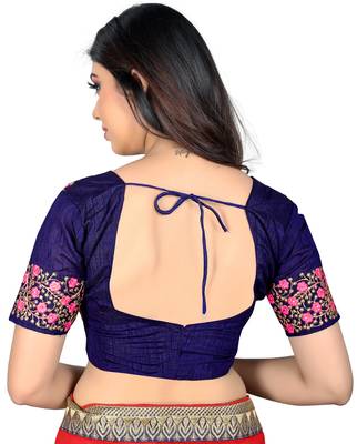 pink embroidered cotton blouse fabric 2