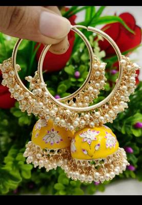 yellow jhumkas 1