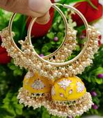 yellow jhumkas