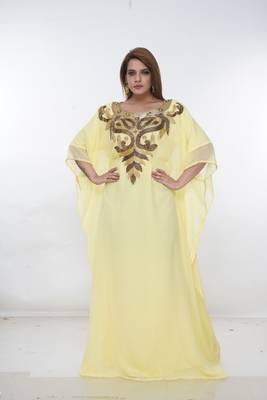 Dubai Kaftan Women Dress Long Gown Farasha Morocco Wear 1