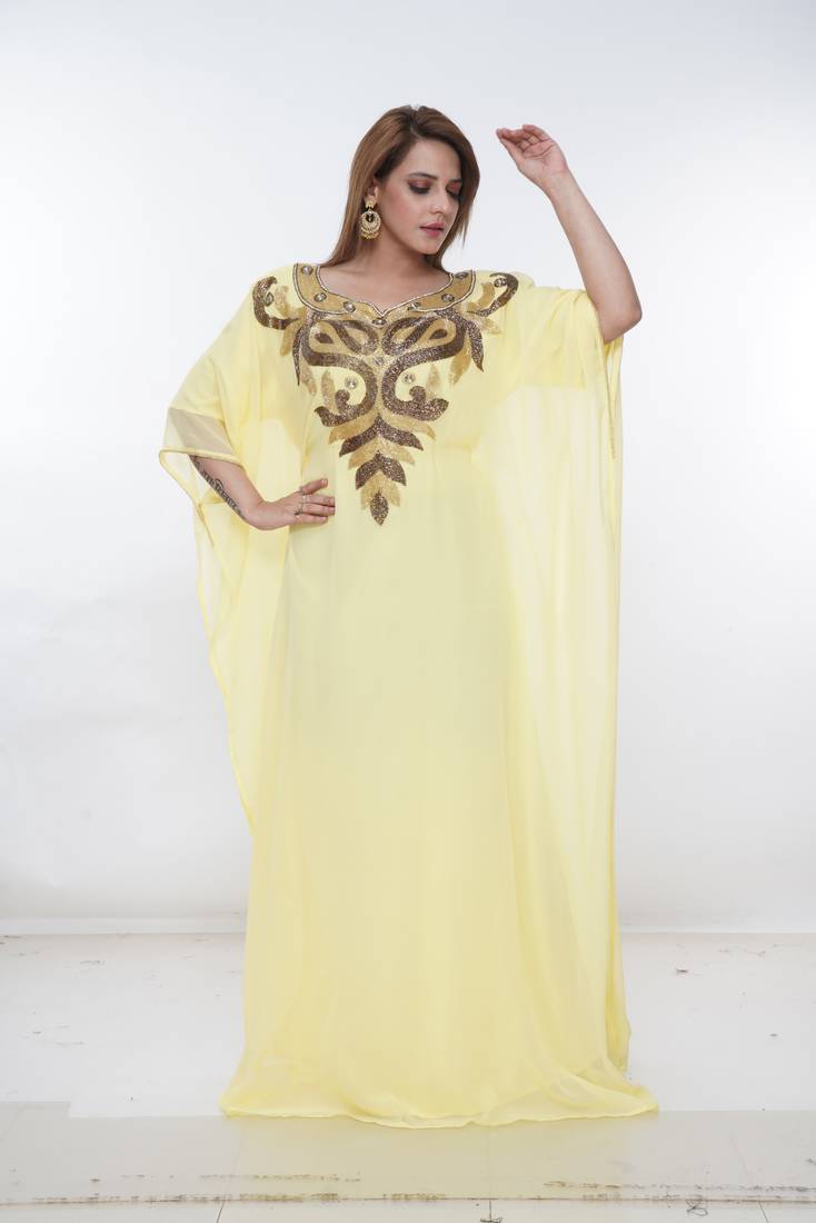 Dubai Kaftan Women Dress Long Gown Farasha Morocco Wear