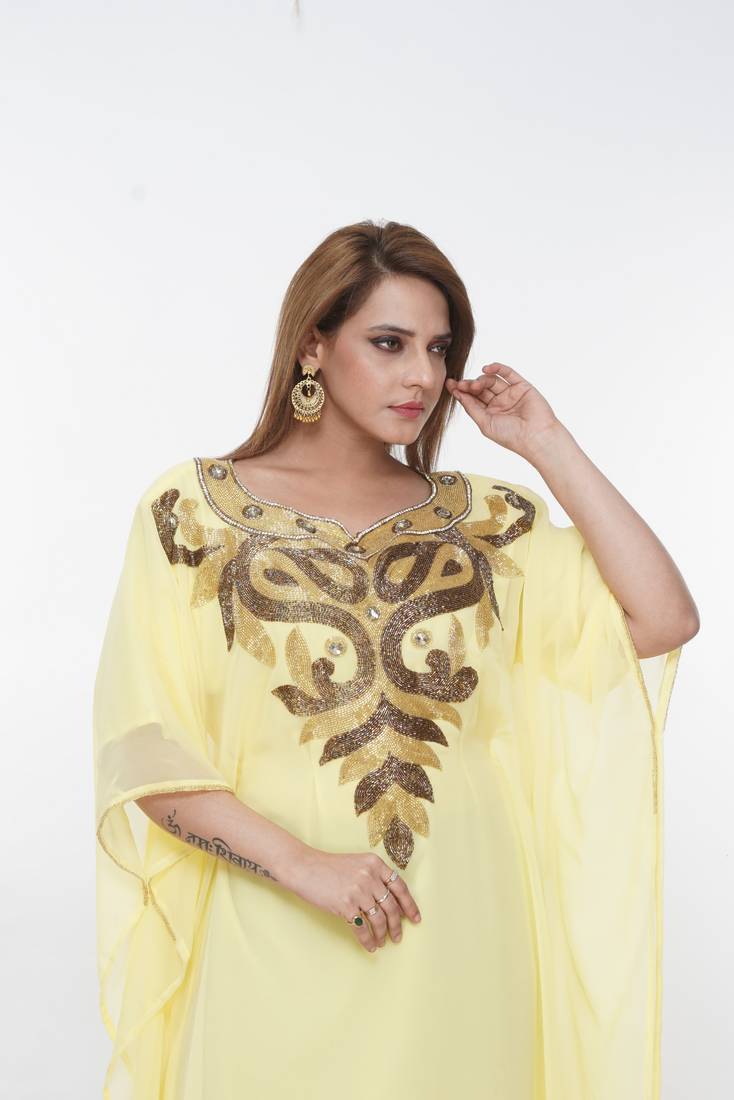 Dubai Kaftan Women Dress Long Gown Farasha Morocco Wear