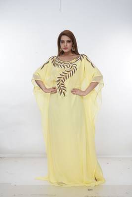 Dubai Kaftan Women Dress Long Gown Farasha Morocco Wear 1