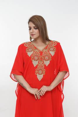 Dubai Kaftan Women Dress Long Gown Farasha Morocco Wear 1