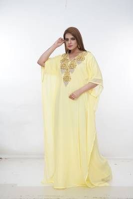 Dubai Kaftan Women Dress Long Gown Farasha Morocco Wear 1