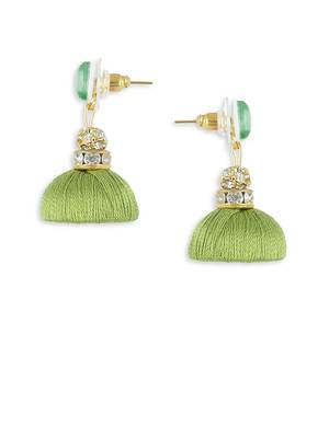 Girls Green Doomed Jhumka Earrings 2