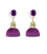 Girls Purple Doomed Jhumka Earrings