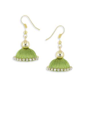 Girls Green Doomed Jhumka Earrings 1