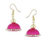 Girls Pink Doomed Jhumka Earrings