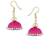 Girls Pink Doomed Jhumka Earrings