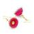 Girls Pink Doomed Jhumka Earrings