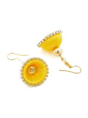 Girls Yellow Doomed Jhumka Earrings 2