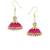 Girls Pink Doomed Jhumka Earrings