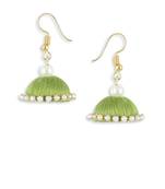 Girls Green Doomed Jhumka Earrings