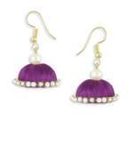 Girls Purple Doomed Jhumka Earrings
