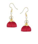 Girls Red Doomed Jhumka Earrings