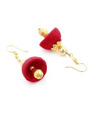 Girls Red Doomed Jhumka Earrings 2