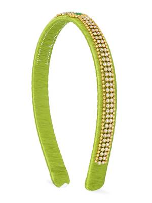 Girls Green Ethnic Hairband 1