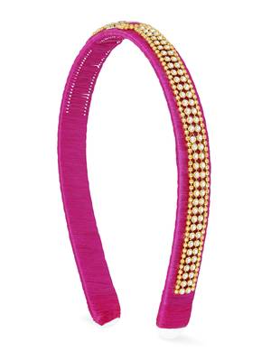 Girls Pink Ethnic Hairband 1