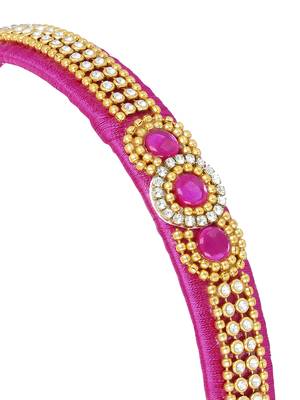 Girls Pink Ethnic Hairband 2