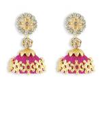 Girls Pink Doomed Jhumka Earrings