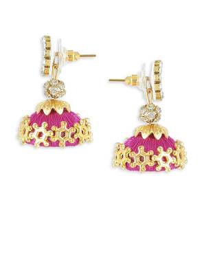 Girls Pink Doomed Jhumka Earrings 2