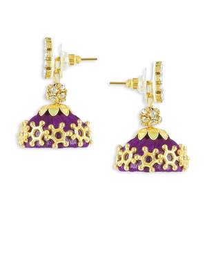 Girls Purple Doomed Jhumka Earrings 2
