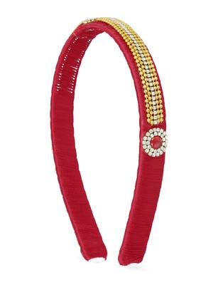 Girls Red Ethnic Hairband 1