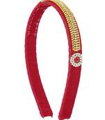 Girls Red Ethnic Hairband