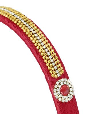 Girls Red Ethnic Hairband 2