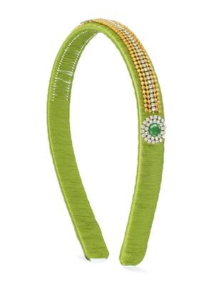 Girls Green Ethnic Hairband 1