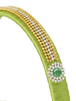 Girls Green Ethnic Hairband 2