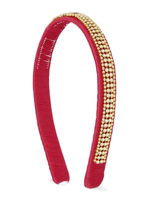 Girls Red Ethnic Hairband Set 2