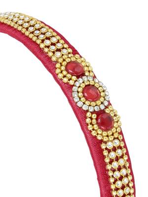 Girls Red Ethnic Hairband Set 5