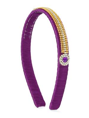 Girls Purple Ethnic Hairband 1