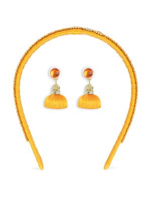 Girls Gold Ethnic Hairband Set 1