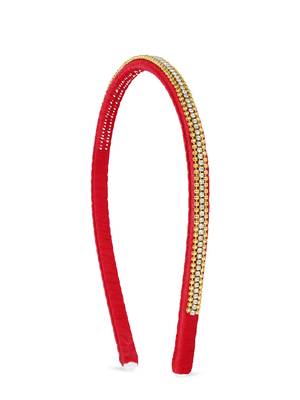 Girls Red Ethnic Hairband 1